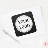 elegant, modern, raffiniert und editierbar quadratischer aufkleber (Umschlag)