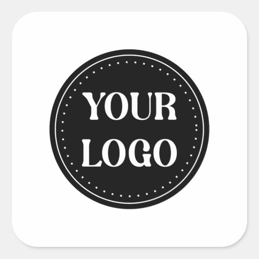 elegant, modern, raffiniert und editierbar. quadratischer aufkleber (Vorderseite)