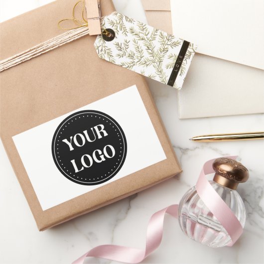 elegant, modern, raffiniert und editierbar. rechteckiger aufkleber (Schenken)