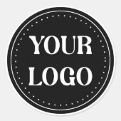 elegant, modern, raffiniert und editierbar. runder aufkleber (Vorderseite)