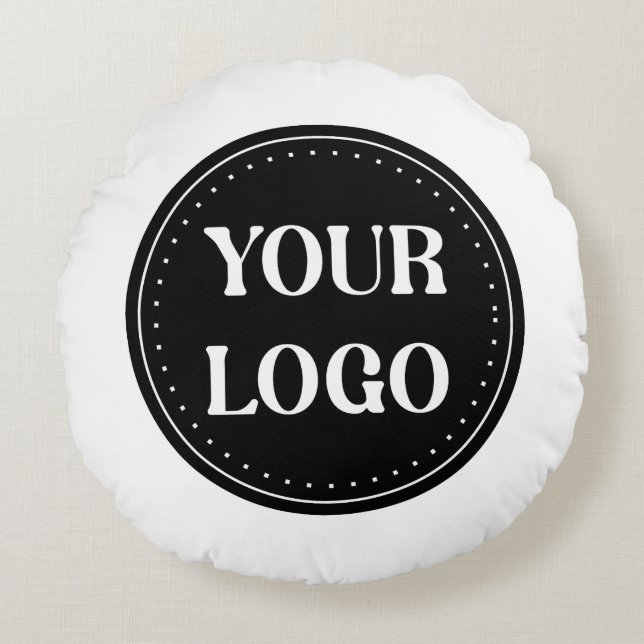 elegant, modern, raffiniert und editierbar. rundes kissen (Vorderseite)