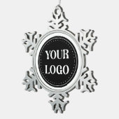 elegant, modern, raffiniert und editierbar. schneeflocken Zinn-Ornament (Rechts)