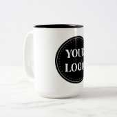 elegant, modern, raffiniert und editierbar. zweifarbige tasse (Vorderseite Links)