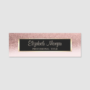Elegant modern, Rahmen, Glitzer Ombre Namensschild