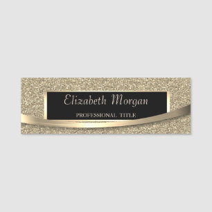 Elegant modern, Rahmen, Streifen, Glitter Namensschild