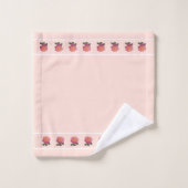 Elegant, Modern Rose Flowers on Light Pink Badhandtuch Set (Waschlappen)