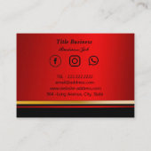 ELEGANT MODERN ROT BLACK CORPORARAT BERUFLICH VISITENKARTE (Rückseite)