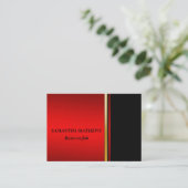 ELEGANT MODERN ROT BLACK CORPORARAT BERUFLICH VISITENKARTE (Stehend Vorderseite)