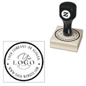 ELEGANT & MODERN ROUND BORDER LOGO BUSINES COMPANE GUMMISTEMPEL (Stempel)