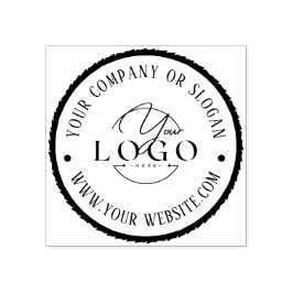 ELEGANT & MODERN ROUND BORDER LOGO BUSINES COMPANE GUMMISTEMPEL