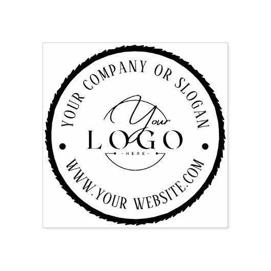 ELEGANT & MODERN ROUND BORDER LOGO BUSINES COMPANE GUMMISTEMPEL (Prägung)