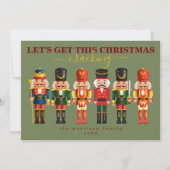 Elegant Modern Sage Green Nutcracker Weihnachten (Vorderseite)