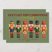 Elegant Modern Sage Green Nutcracker Weihnachten (Vorne/Hinten)