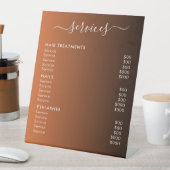 Elegant Modern Salon Spa Service Price List  Sockelschild (In Situ)