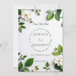 Elegant Modern Save the Date Card - Customizable Einladung