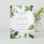 Elegant Modern Save the Date Card - Customizable Einladung (Stehend Vorderseite)