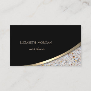 Elegant Modern Schwarz, Marmor Visitenkarte