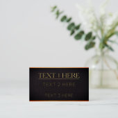 Elegant Modern Schwarz und Gold Visitenkarte (Stehend Vorderseite)