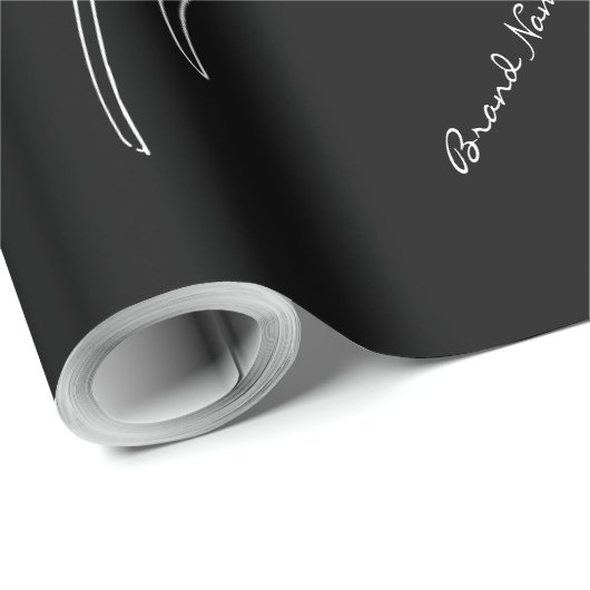 Elegant, modern schwarz und weiß geschenkpapier (Rolleneckpunkt)