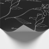 Elegant, modern schwarz und weiß geschenkpapier (Ecke)