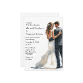 elegant modern script budget wedding invitation   mitteilungskarte (Vorderseite/Rückseite Beispiel)