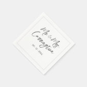 Elegant Modern Script Mr. Wedding Serviette (Ecke)