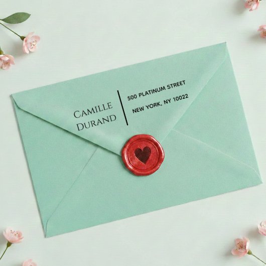 Elegant Modern Script Return Address  Permastempel