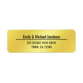 Elegant Modern Shimmering Golden Label for Couples (Vorne)