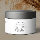 Elegant Modern Simple Body Butter Scrub Jar Label Wasserflaschenetikett