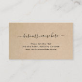 Elegant Modern Simple Brown Rustic Treuekarte (Rückseite)