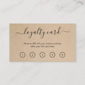 Elegant Modern Simple Brown Rustic Treuekarte (Vorderseite)