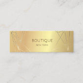 Elegant Modern Simple Gold Geometric Mini Visitenkarte (Vorderseite)
