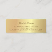 Elegant Modern Simple Gold Geometric Mini Visitenkarte (Rückseite)