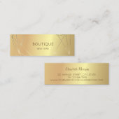 Elegant Modern Simple Gold Geometric Mini Visitenkarte (Vorne/Hinten)