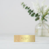 Elegant Modern Simple Gold Geometric Mini Visitenkarte (Stehend Vorderseite)