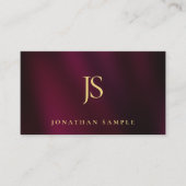 Elegant Modern Simple Gold Text Monogram Template Visitenkarte (Vorderseite)