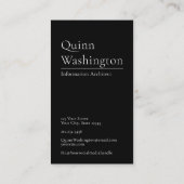 Elegant Modern Simple Logo Beruflich Stilvoll Visitenkarte (Rückseite)