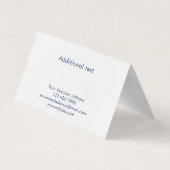 Elegant Modern Simple Monogram Crest Professional Visitenkarten (Rückseite)