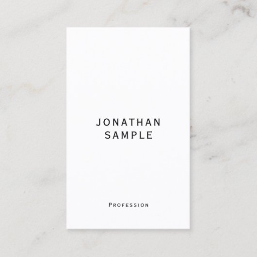 Elegant Modern Simple Template Vertical Business Visitenkarte (Vorderseite)