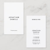 Elegant Modern Simple Template Vertical Business Visitenkarte (Vorne/Hinten)