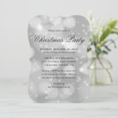 Elegant Modern Sparkly Christmas Party Einladung (Stehend Vorderseite)
