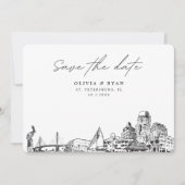 Elegant Modern St. Petersburg Save the Date Einladung (Vorderseite)