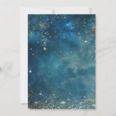 Elegant Modern Stars Blue Sweet 16 Einladung (Rückseite)