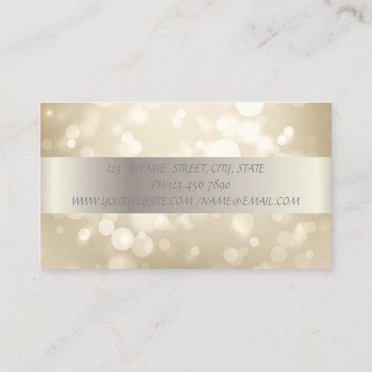 Elegant Modern Stilvoll gestylt Stripe Bokeh Visitenkarte (Rückseite)