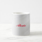Elegant Modern Stilvoll Grauroter Name Kaffeetasse (Mittel)