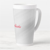 Elegant Modern Stilvoll Grauroter Name Milchtasse (Rechte Ecke)