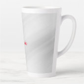 Elegant Modern Stilvoll Grauroter Name Milchtasse (Rechts)