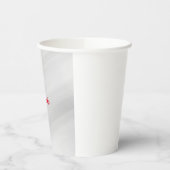 Elegant Modern Stilvoll Grauroter Name Pappbecher (Links)