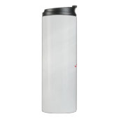 Elegant Modern Stilvoll Grauroter Name Thermosbecher (Nach links gedreht)