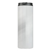 Elegant Modern Stilvoll Grauroter Name Thermosbecher (Rückseite)